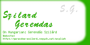 szilard gerendas business card